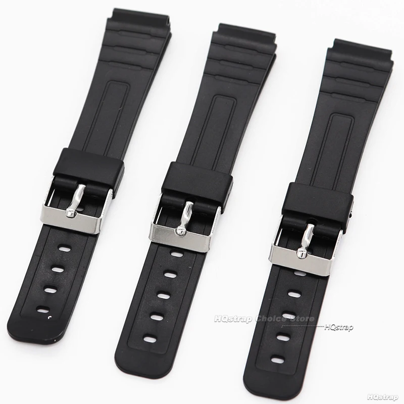 18 20 22mm Silicone Bracelet for CASIO W800H SGW400 Wristband for F84 F91W AE1200/1300 A158/168 F105/108 Resin Strap 12 14 16mm