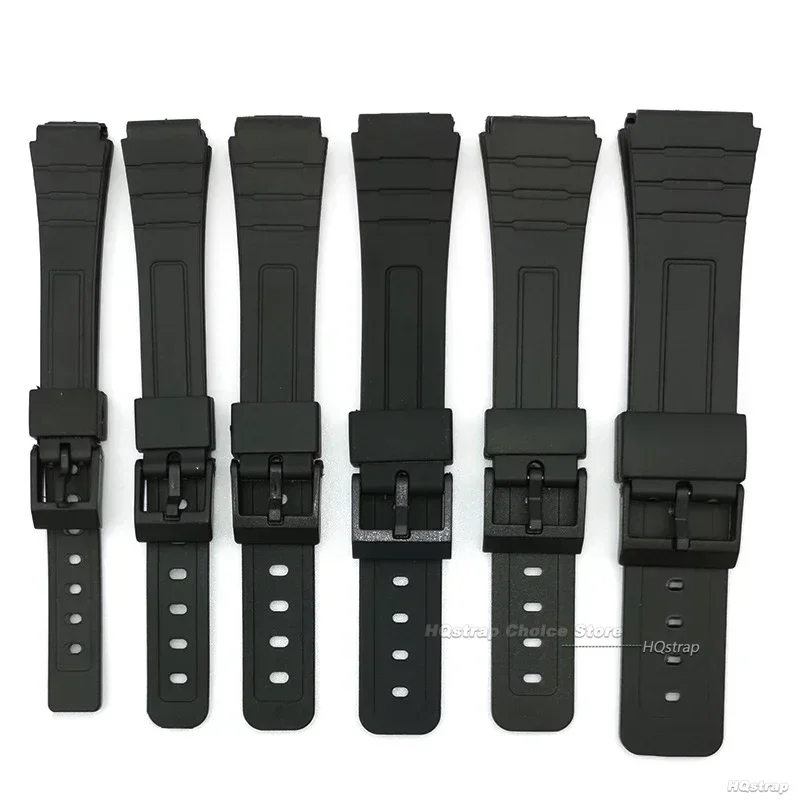 18 20 22mm Silicone Bracelet for CASIO W800H SGW400 Wristband for F84 F91W AE1200/1300 A158/168 F105/108 Resin Strap 12 14 16mm