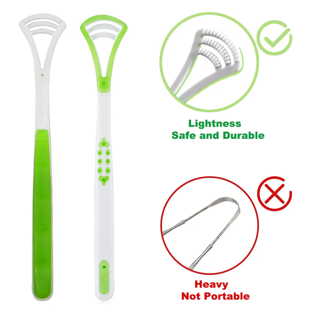 Tongue Scraper Cleaners Reusable Oral Health Cleaning Brush , Prevent Cloudy Mouth, Clean Food Debris, Suitable For Adult