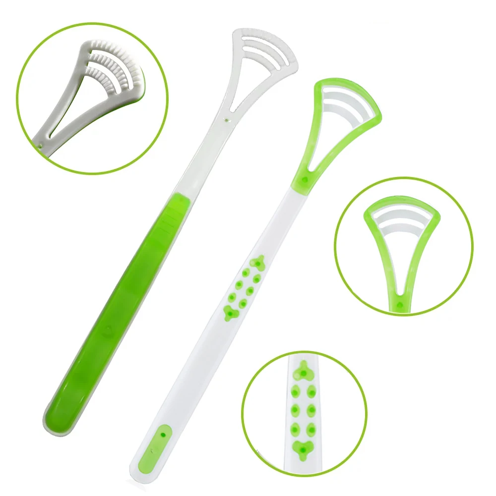 Tongue Scraper Cleaners Reusable Oral Health Cleaning Brush , Prevent Cloudy Mouth, Clean Food Debris, Suitable For Adult