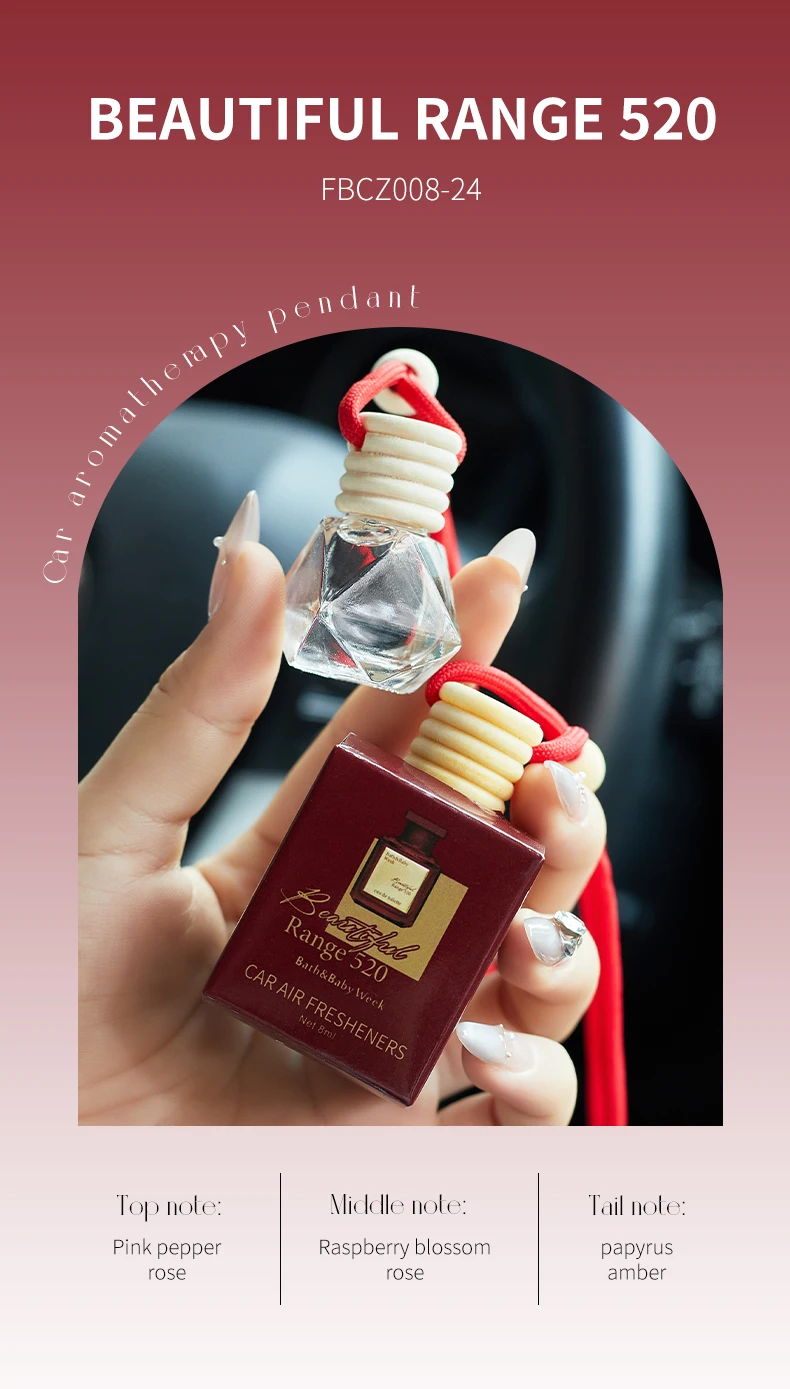 1pc 8ml Car Suspension Air Freshener, Cute Car Air Diffuser, Home Fragrance, Car Air Freshener Suitable for Wardrobes, Indoor An