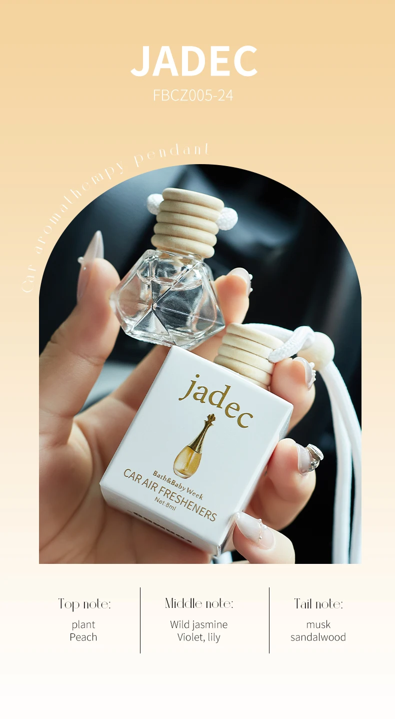 1pc 8ml Car Suspension Air Freshener, Cute Car Air Diffuser, Home Fragrance, Car Air Freshener Suitable for Wardrobes, Indoor An