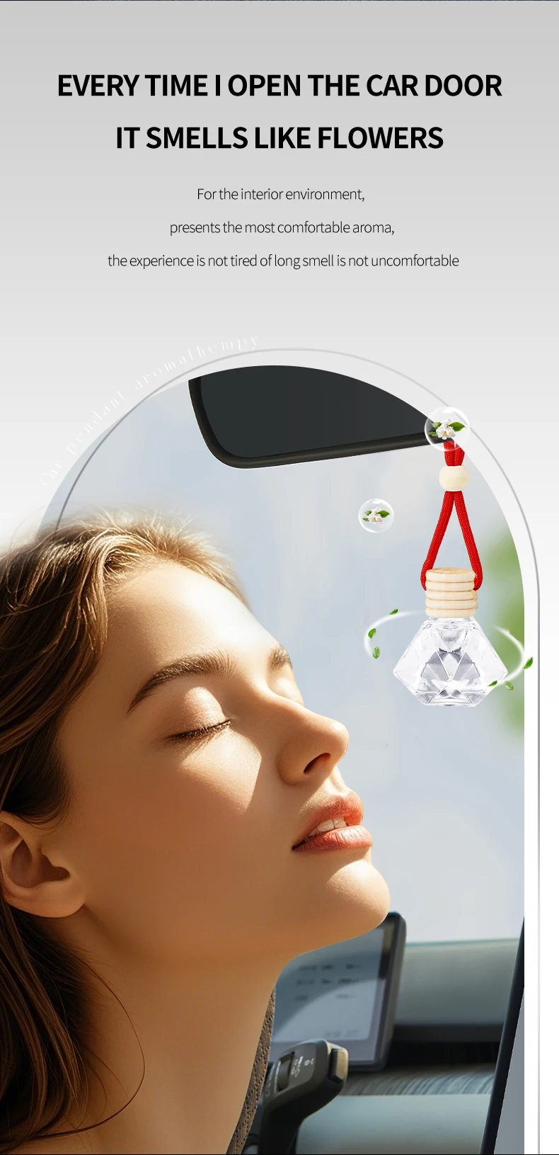1pc 8ml Car Suspension Air Freshener, Cute Car Air Diffuser, Home Fragrance, Car Air Freshener Suitable for Wardrobes, Indoor An