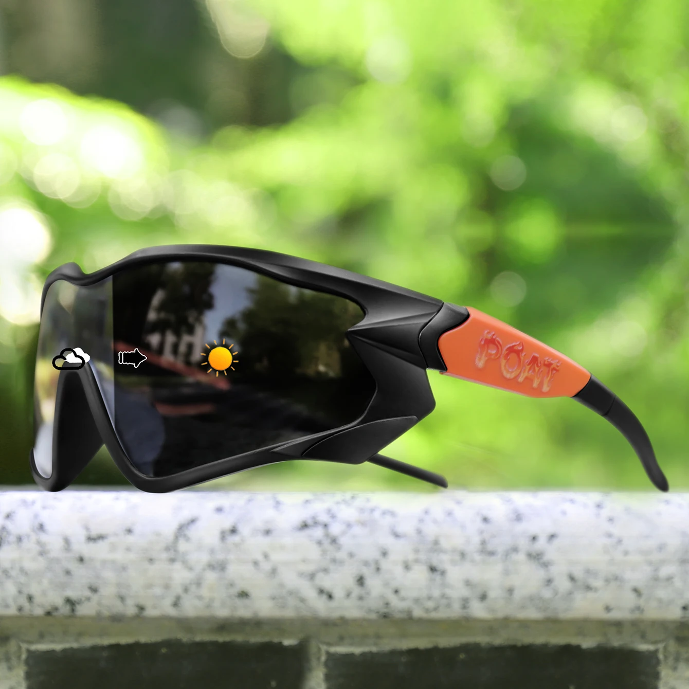 Men Women Photochromic Motorcycle Glasses Outdoor Sports Big Frame Windproof Cycling Running Hiking Goggles