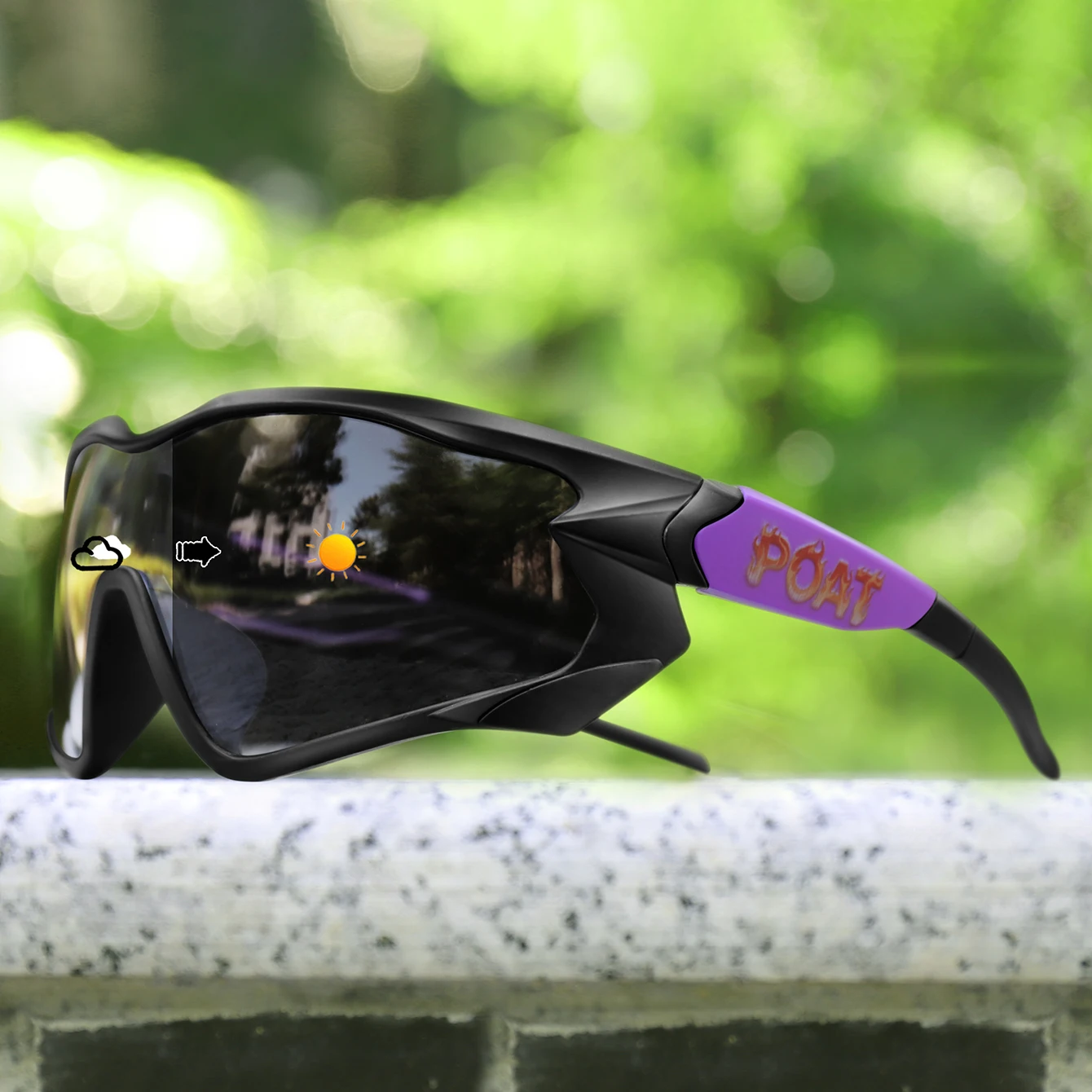 Men Women Photochromic Motorcycle Glasses Outdoor Sports Big Frame Windproof Cycling Running Hiking Goggles
