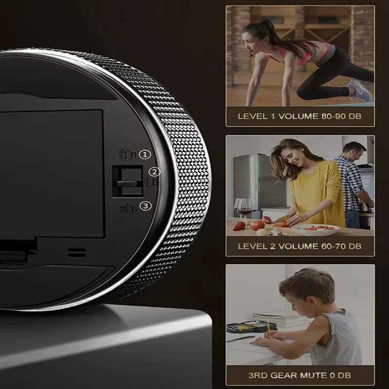 Dinrgo Magnetic Digital Timers Manual Countdown Kitchen Timer Countdown Clock Mechanical Counter for Cooking Shower Study