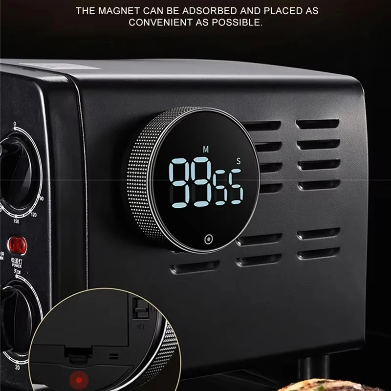 Dinrgo Magnetic Digital Timers Manual Countdown Kitchen Timer Countdown Clock Mechanical Counter for Cooking Shower Study