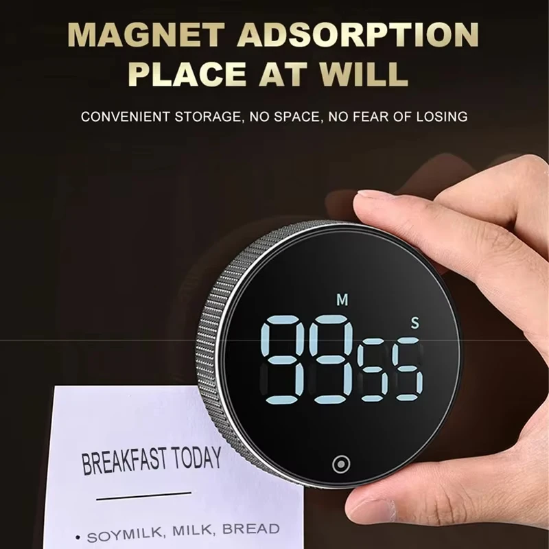 Dinrgo Magnetic Digital Timers Manual Countdown Kitchen Timer Countdown Clock Mechanical Counter for Cooking Shower Study