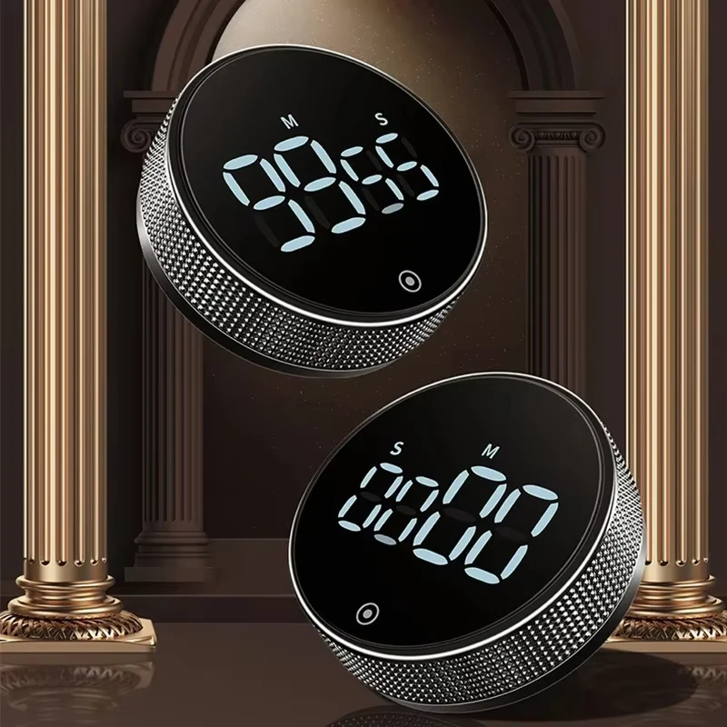 Dinrgo Magnetic Digital Timers Manual Countdown Kitchen Timer Countdown Clock Mechanical Counter for Cooking Shower Study