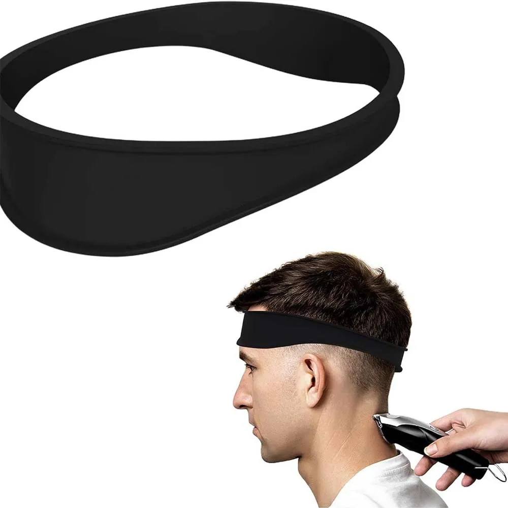 DIY Home Haircuts Curved Headband Silicone Neckline Shaving Template and Hair Cutting Guide Hair Styling Tool