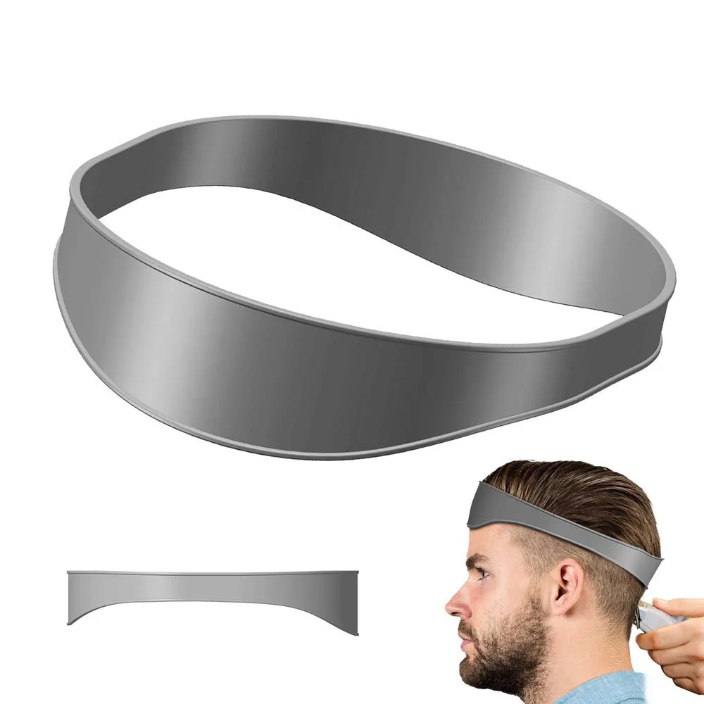 DIY Home Haircuts Curved Headband Silicone Neckline Shaving Template and Hair Cutting Guide Hair Styling Tool
