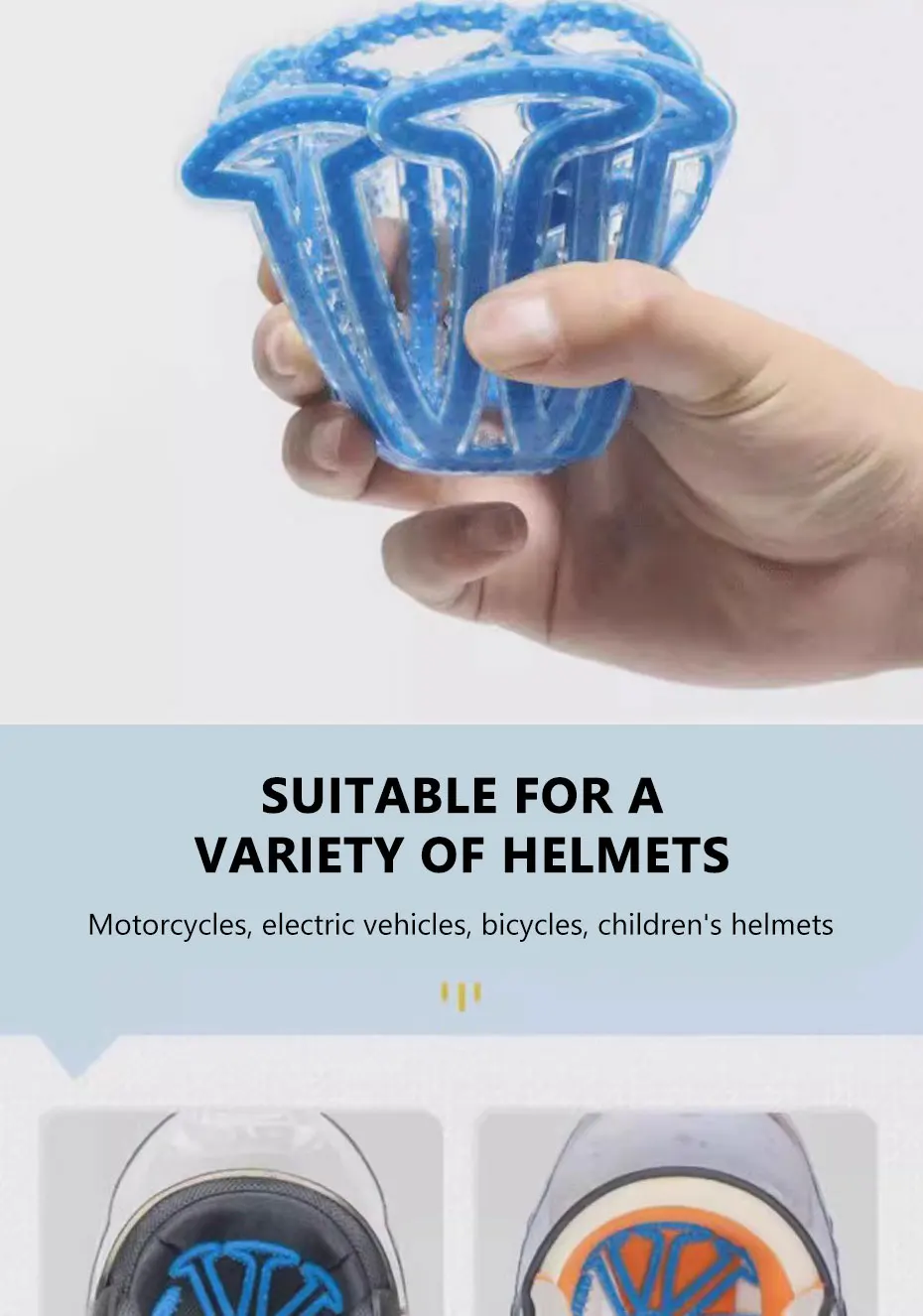 SEAMETAL Motorcycle Helmet Interior Pad Flexible Helmet Inner Silicone Pad Interior Protector Helmet Padding Motorcycle Helmet