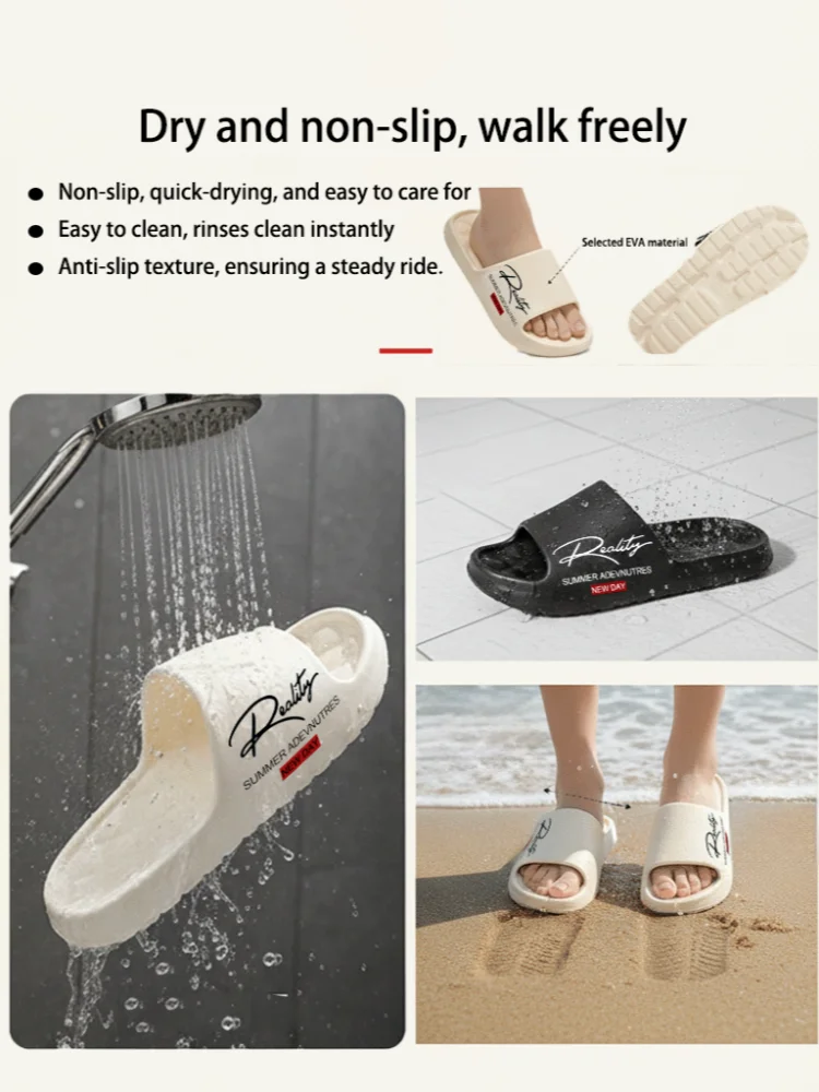 Summer Innovative Design EVA Men's Shoes, Soft and Lightweight Home Slippers, Suitable for Indoor and Outdoor Leisure Activities