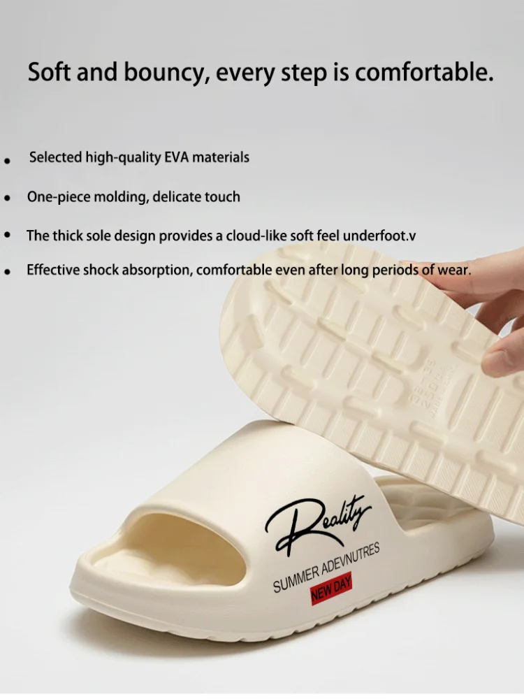 Summer Innovative Design EVA Men's Shoes, Soft and Lightweight Home Slippers, Suitable for Indoor and Outdoor Leisure Activities