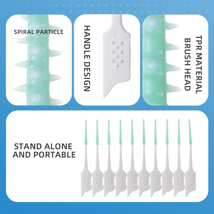 150Pcs/box Interdental Brush Soft Rubber Teeth Cleaning Tools Dental Cleaning Between Teeth Toothbrush Oral Hygiene Care Tools-