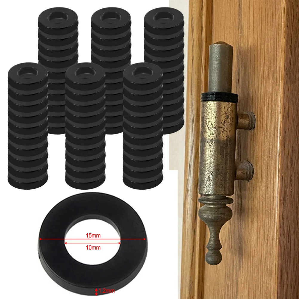 60pc Fitting Rings Washer White Plastic For Door Hinge 0.5-1.2mm Nylon Gasket High Temperature Insulation Flat Gasket