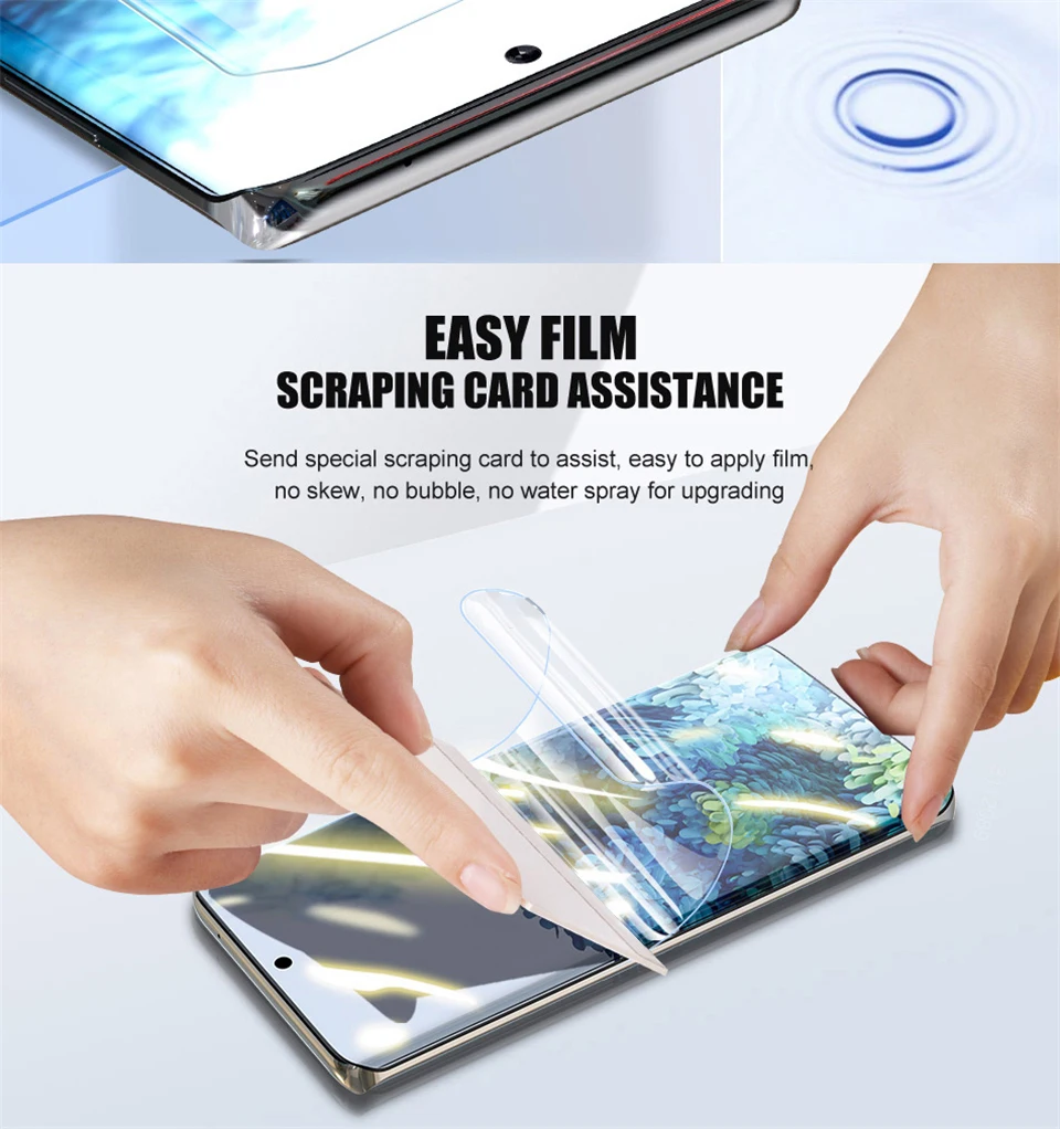 HD Hydrogel Film For Samsung Galaxy S24 S23 S22 S21 S20 Ultra Plus Screen Protector Note 20 10 9 S10 Lite FE A55 A35 A54 A15 5G