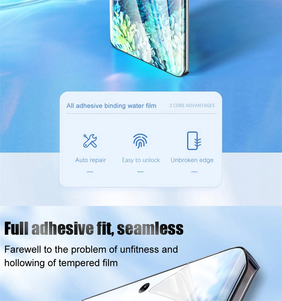 HD Hydrogel Film For Samsung Galaxy S24 S23 S22 S21 S20 Ultra Plus Screen Protector Note 20 10 9 S10 Lite FE A55 A35 A54 A15 5G