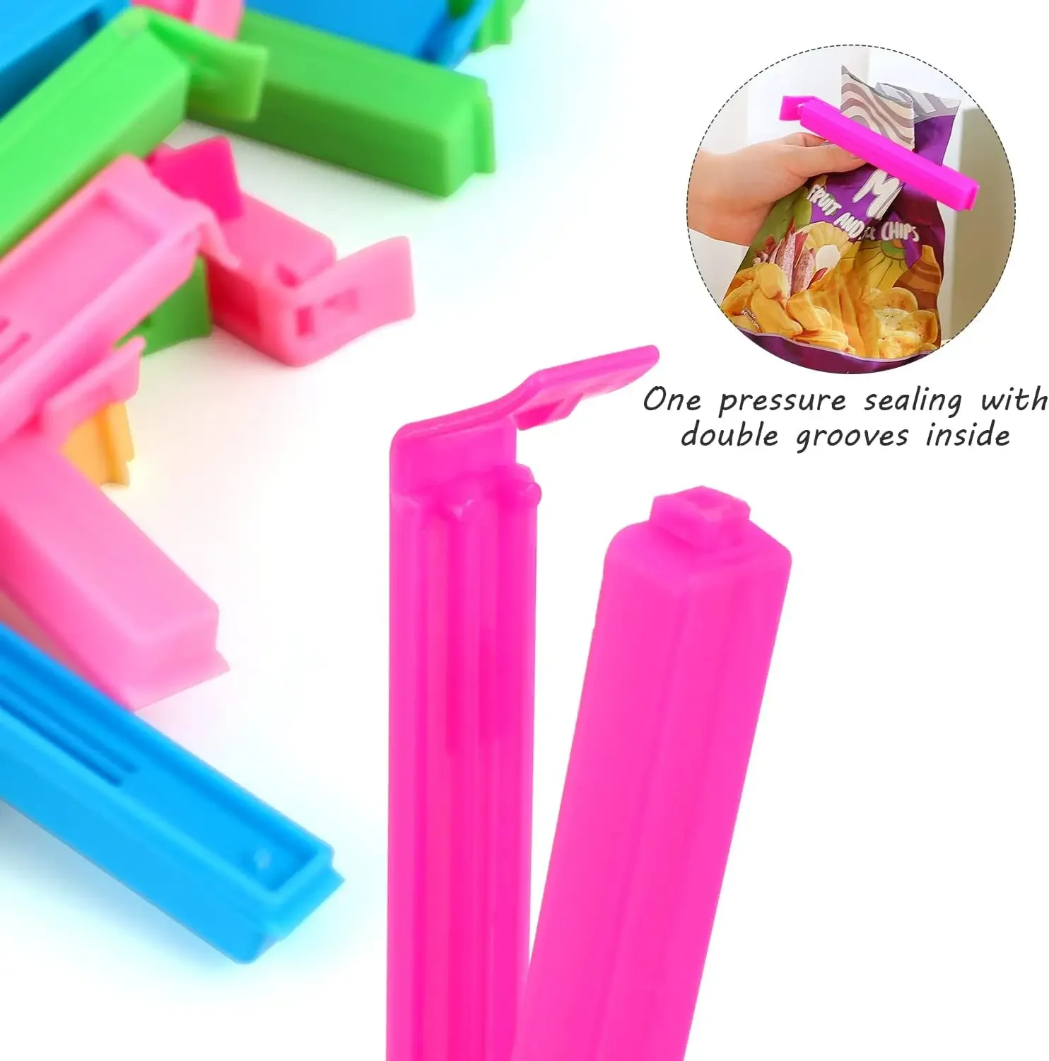 10/5PCS Portable Kitchen Storage Food Snack Seal Sealing Bag Clips Sealer Clamp Plastic Tool Kitchen Accessories Food Bag Clips