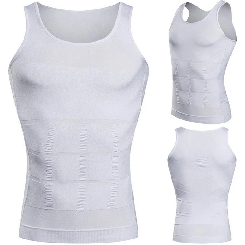 Men's Shapewear Slimming Body Corset Vest Shirt Compression Abdomen Tummy Belly Control Slim Waist Cincher Underwear Sports Vest