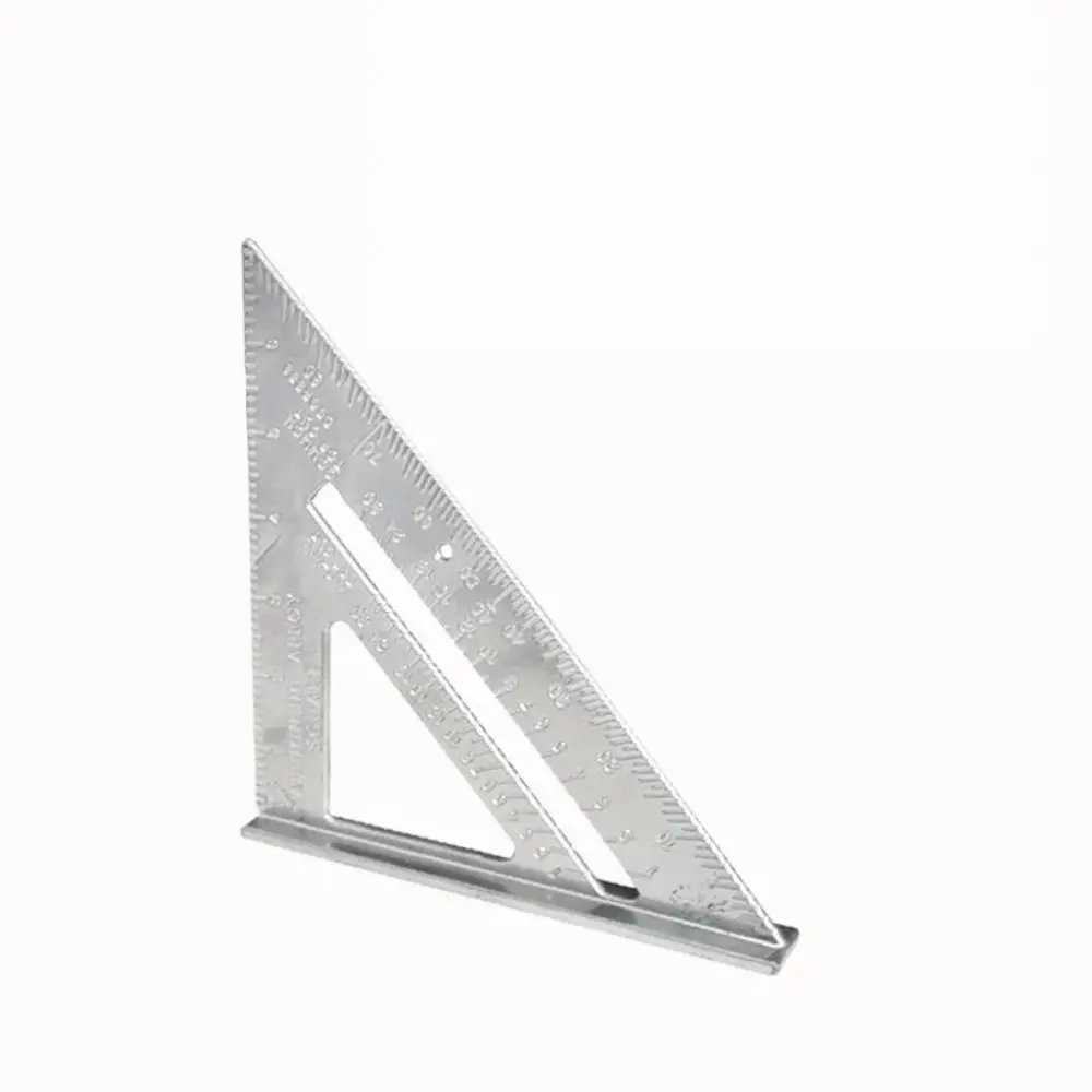 Aluminium Alloy 7Inch Triangle Ruler Inch Metric Angle Ruler Protractor Square Measurement & Gauging Tools Precision