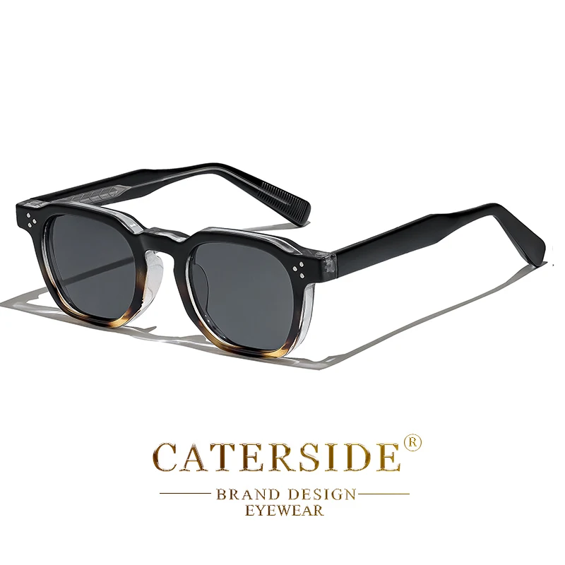 CATERSIDE Fashion Men Sunglasses Small Frame Square Personalized Design Sun Glasses Women Travel Party Business Festival Gift