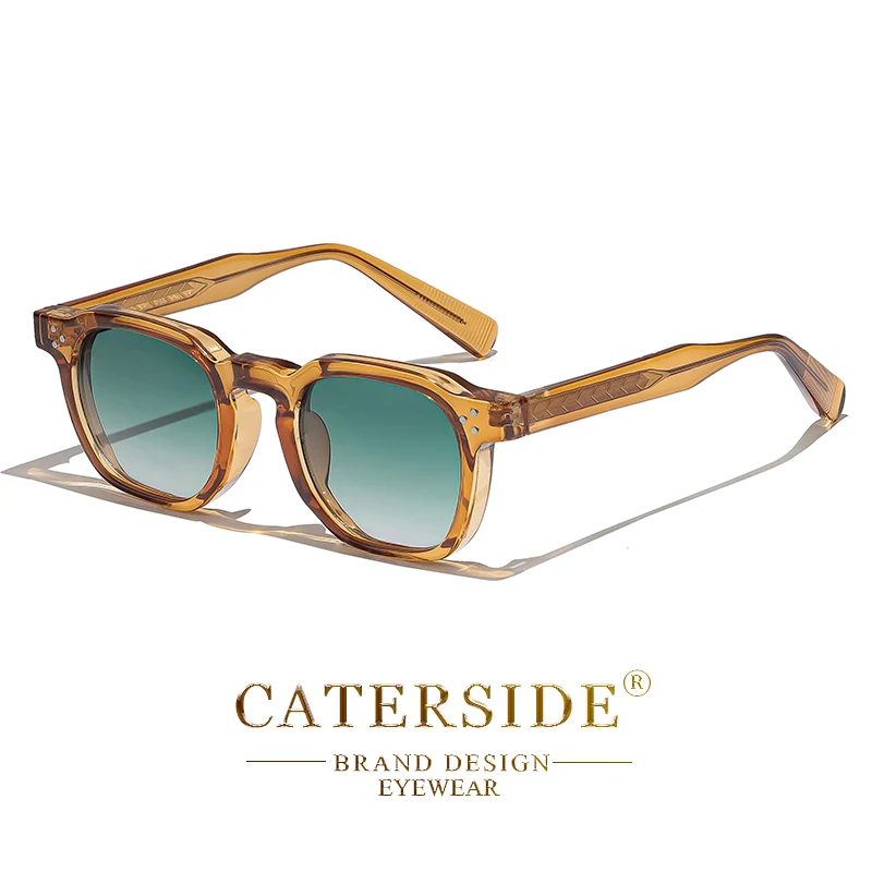CATERSIDE Fashion Men Sunglasses Small Frame Square Personalized Design Sun Glasses Women Travel Party Business Festival Gift