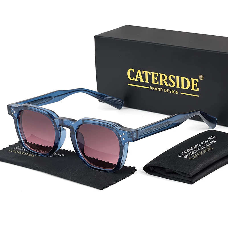 CATERSIDE Fashion Men Sunglasses Small Frame Square Personalized Design Sun Glasses Women Travel Party Business Festival Gift