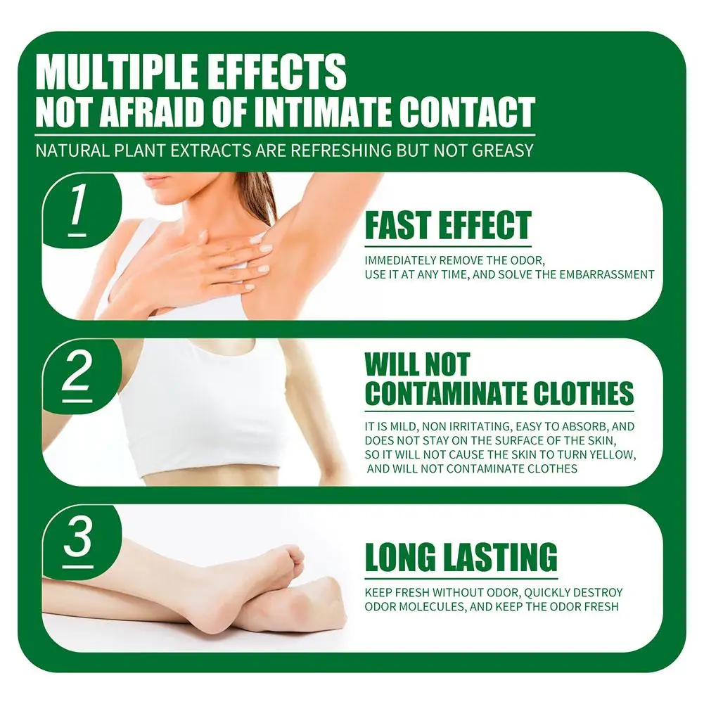 Armpit Odor Removal Cream Underarm Bad Smell Sweating Removal For Man Woman Body Refreshing Lasting Aroma Skin Care Deodorant
