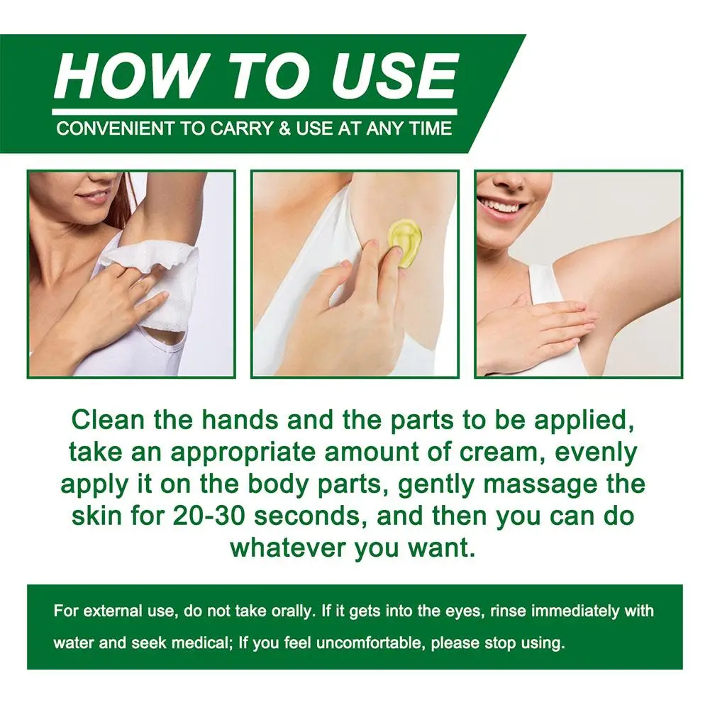 Armpit Odor Removal Cream Underarm Bad Smell Sweating Removal For Man Woman Body Refreshing Lasting Aroma Skin Care Deodorant