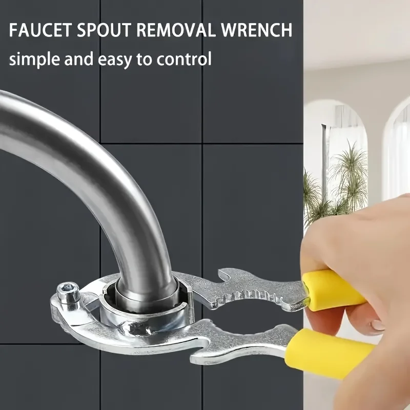 3 In 1 Tool Faucet Bubbler Wrench,Bottle Opener and Pliers,Kitchen Sink Faucet Aerator & Filter Removal Wrench Repair Spanner