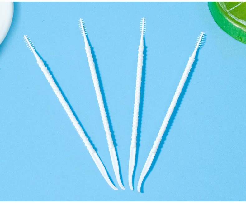 300 PCs Boxed Toothpick Brush Plastic Toothpick Disposable Household Interdental Brush Teeth Picking Dental Floss