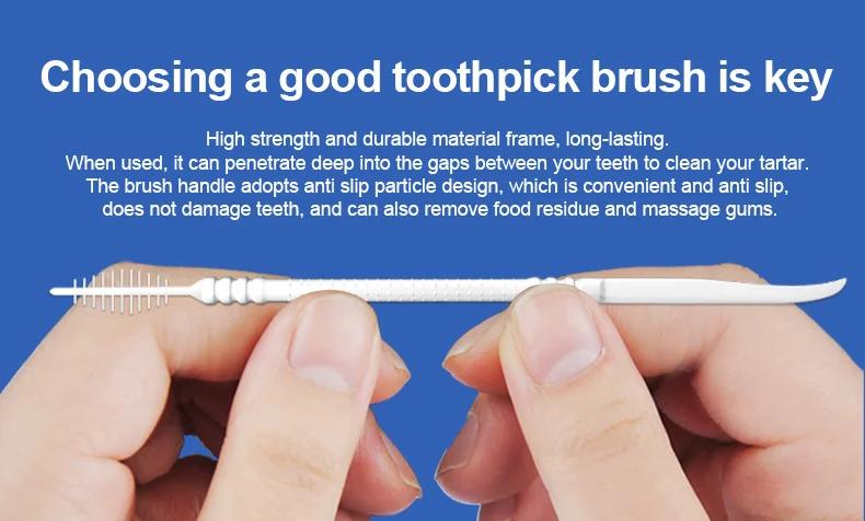 300 PCs Boxed Toothpick Brush Plastic Toothpick Disposable Household Interdental Brush Teeth Picking Dental Floss
