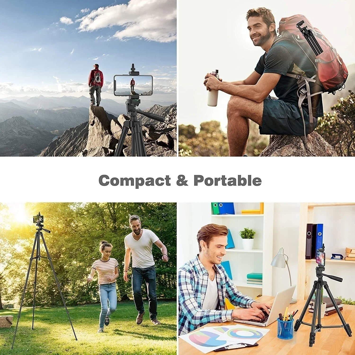 Tripod For Phone 102cm Video Recording Phone Tripod Stand with Bluetooth Remote Universal Camera Phone Photography Holder Stand