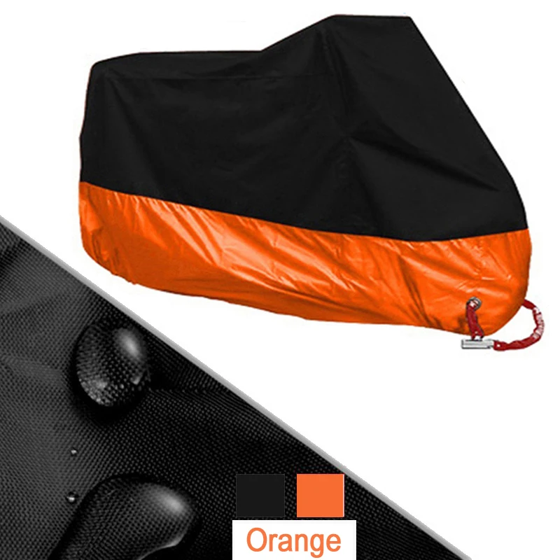 All Season Motorcycle Cover Silver Black Sun Reflective Waterproof Dustproof UV Protection for Moto Scooter M to 4XL 2025