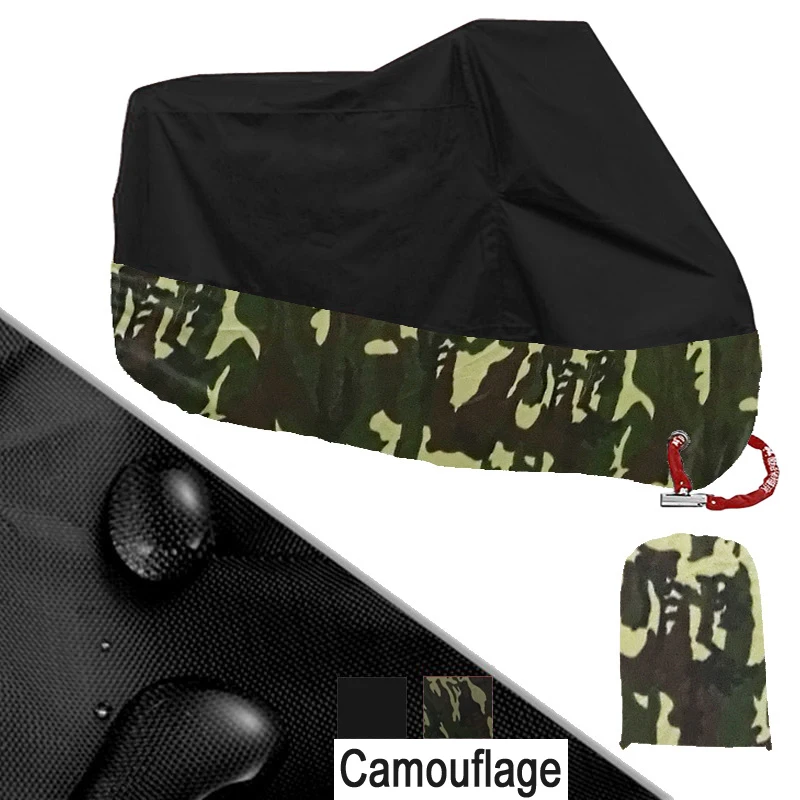 All Season Motorcycle Cover Silver Black Sun Reflective Waterproof Dustproof UV Protection for Moto Scooter M to 4XL 2025