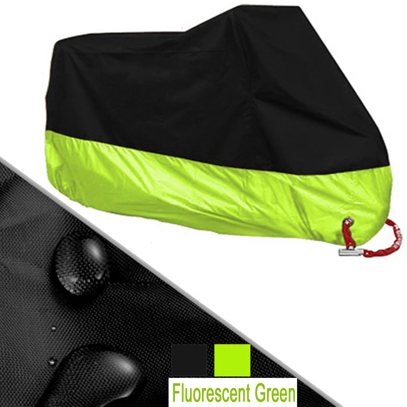 All Season Motorcycle Cover Silver Black Sun Reflective Waterproof Dustproof UV Protection for Moto Scooter M to 4XL 2025