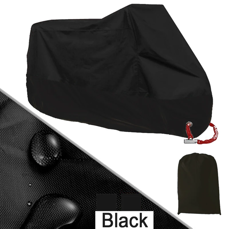 All Season Motorcycle Cover Silver Black Sun Reflective Waterproof Dustproof UV Protection for Moto Scooter M to 4XL 2025