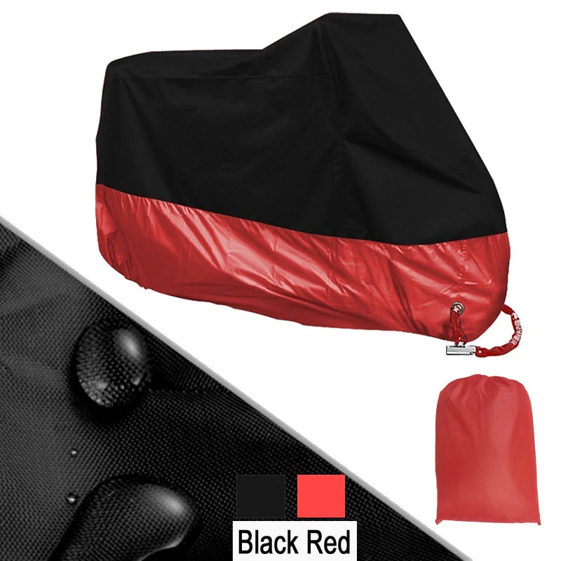 All Season Motorcycle Cover Silver Black Sun Reflective Waterproof Dustproof UV Protection for Moto Scooter M to 4XL 2025