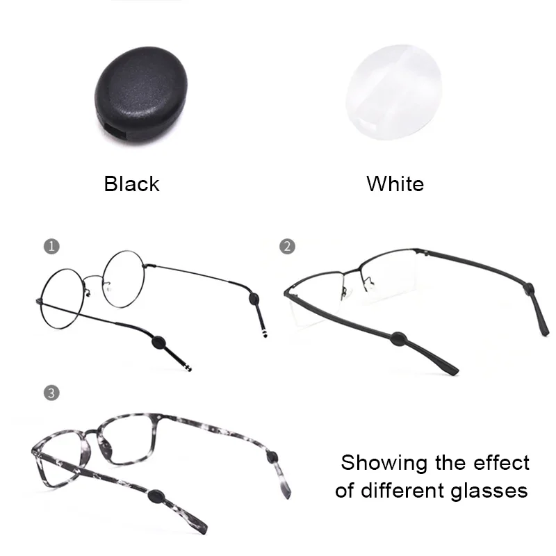 3.5 Millimeters Invisible Round Ear Hook Eyeglasses Silicone Mini Glasses Anti Slip Grip Temple Tip Accessories