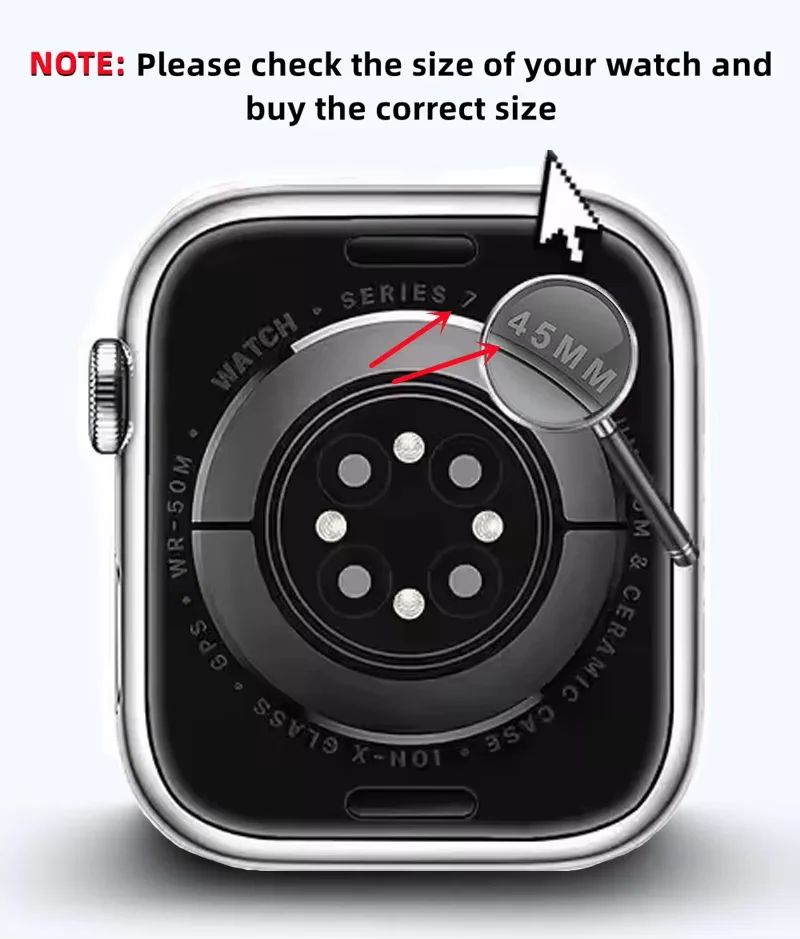 Screen Protector Cover for Apple Watch 45mm 44mm 40 41 42 46mm PC Front Rear Bumper Case iwatch 11 10 9 8 7 SE 6 Change To Ultra