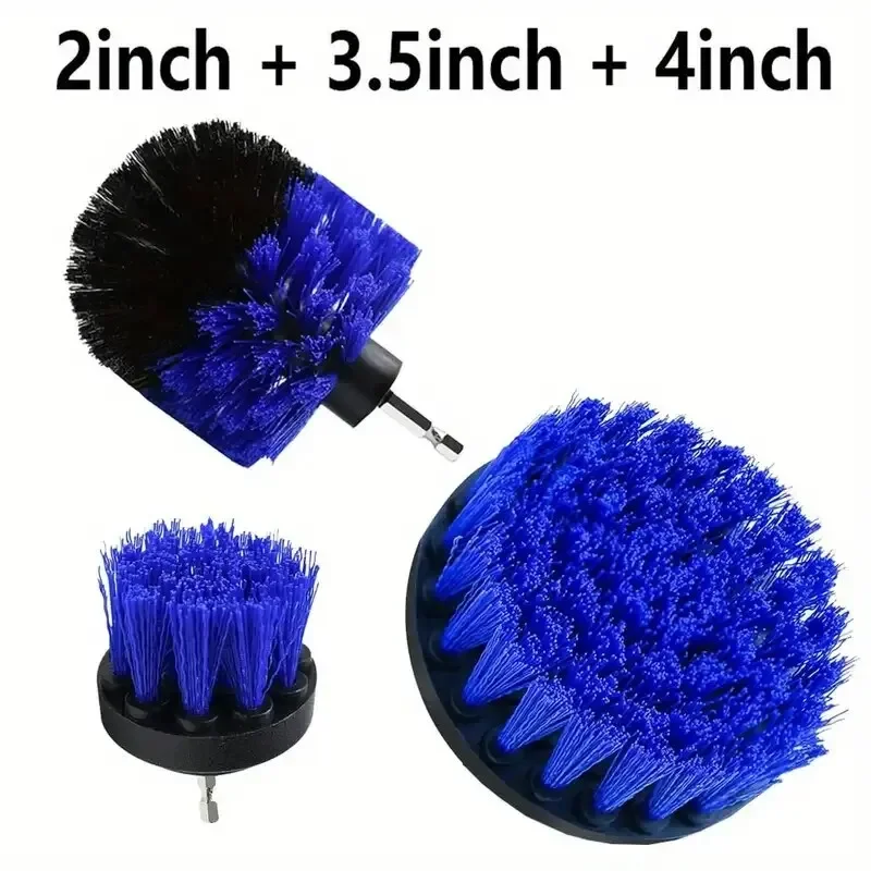 3 pcs/set drill brush set power scrubber wash cleaning brushes tool kit for Grout Floor tub shower tile bathroom kitchen surface