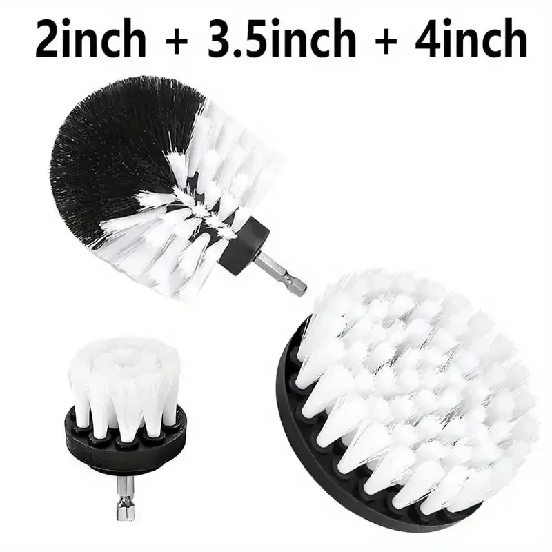 3 pcs/set drill brush set power scrubber wash cleaning brushes tool kit for Grout Floor tub shower tile bathroom kitchen surface