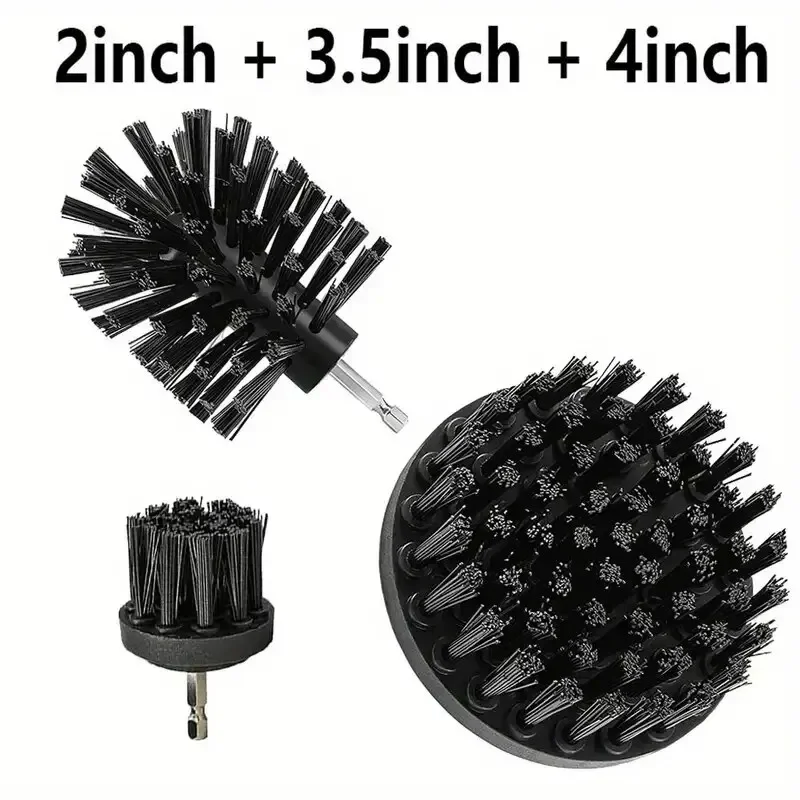 3 pcs/set drill brush set power scrubber wash cleaning brushes tool kit for Grout Floor tub shower tile bathroom kitchen surface