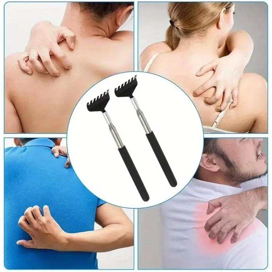 Extendable Portable Telescoping Metal Back Scratchers Hand Massager with Handles for Thanksgiving Birthday Christmas Gifts
