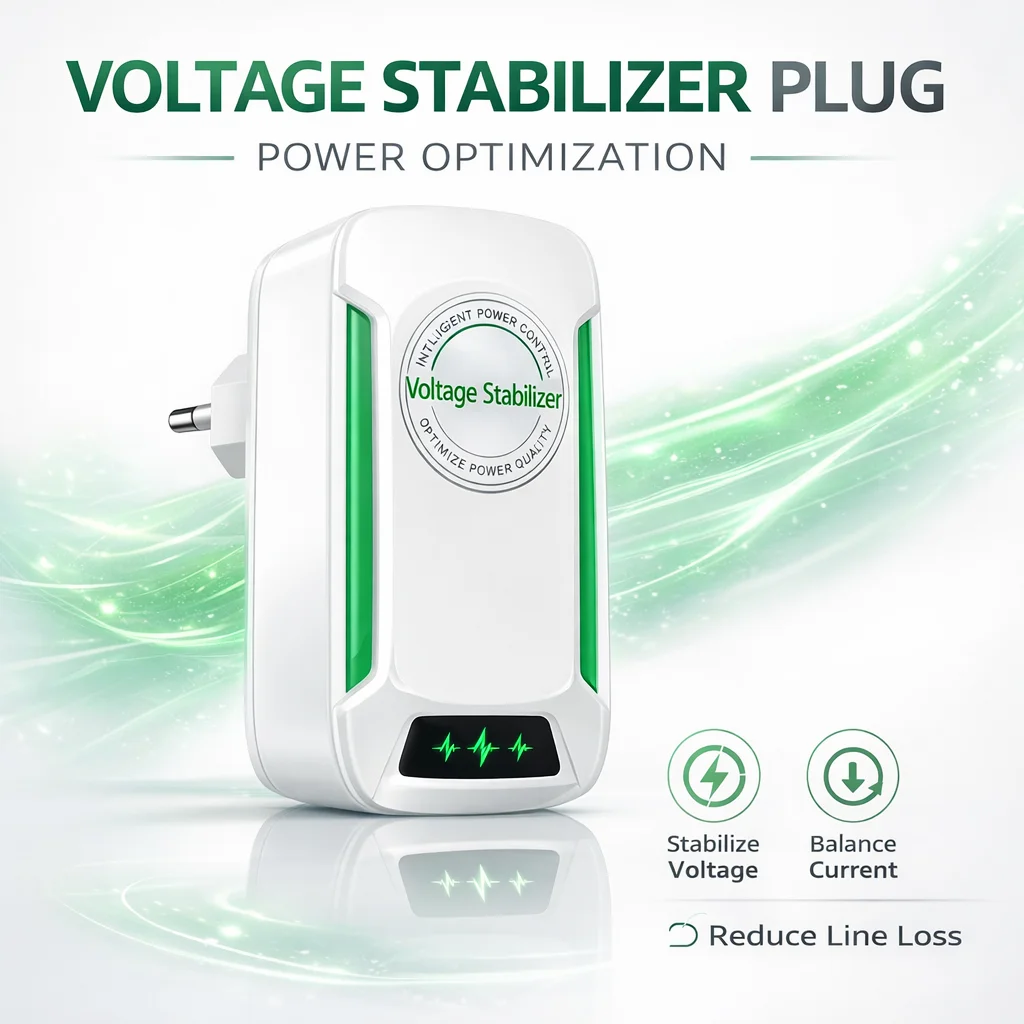 Voltage Stabilizer Plug For Home Power Optimization Device 90-250V Household Electrical Voltage Regulator EU/US/UK
