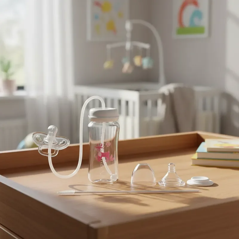 3-in-1 Hands-Free 300ML Wide-neck Baby Bottle,Milk Storage Bottle,Pacifier,Multi-Function Anti-Drop Gravity Ball Feeding Bottle