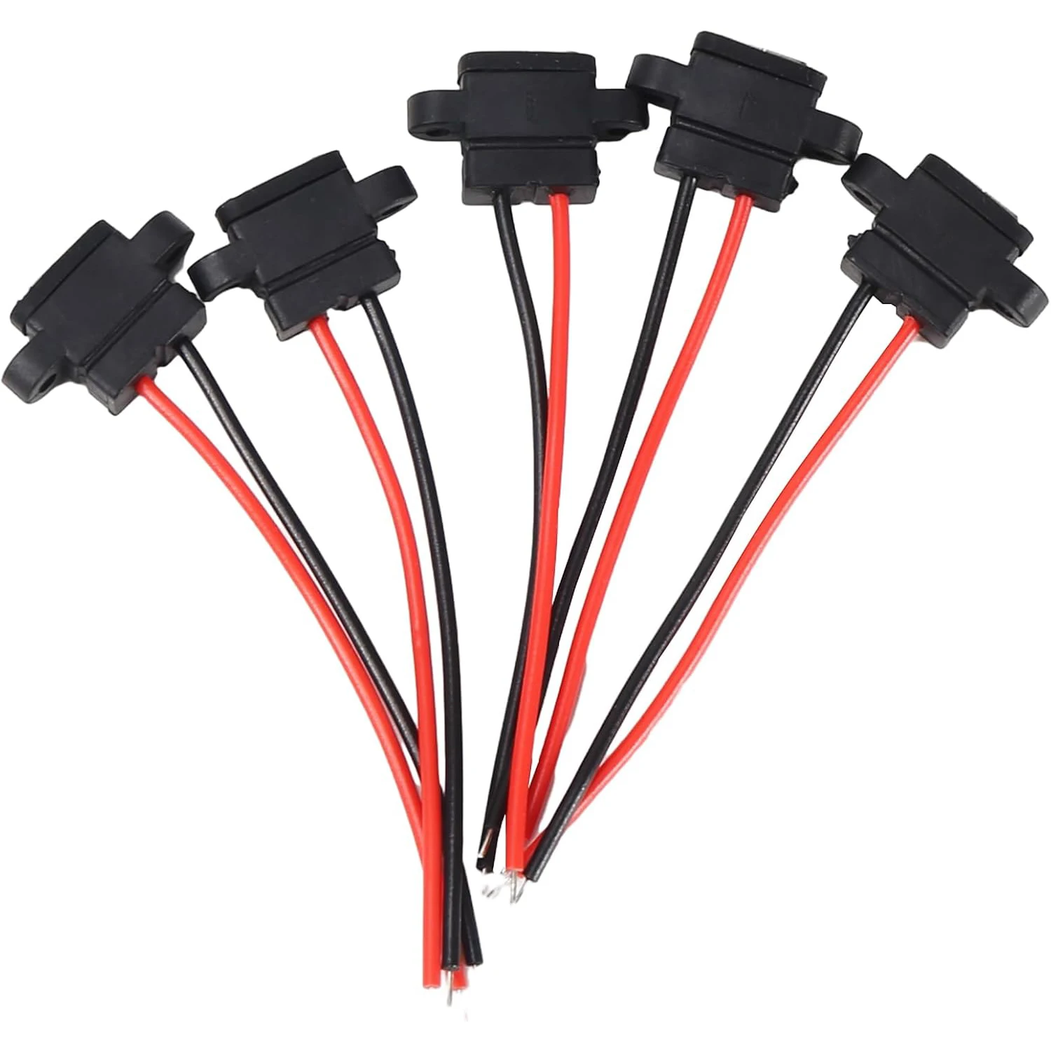 5PCS Type-C Female Chassis 2 Pin Type-C Female Socket Connector Waterproof Jack Female Charging Port 3A USB-C Charger Plug Socke