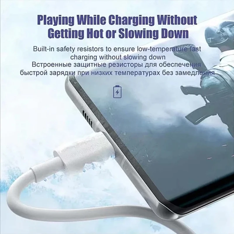 QCMAX 1-3PCS 10A 100W Type C Super Fast Charging Cable Data Cord For Huawei OPPO vivo iQoo Quick Charing USB C Cables