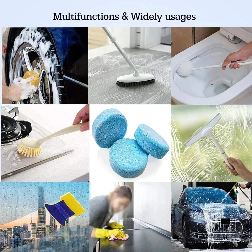 ISGTDRM Solid Cleaner Car Windscreen Cleaner Effervescent Tablet Auto Wiper Glass Solid Cleaning Concentrated Tablets Detergent
